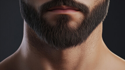 Obraz premium Close up Man s Well Groomed Beard and Neck