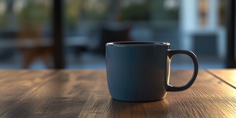 Fototapeta premium Wooden Table with Coffee Cup