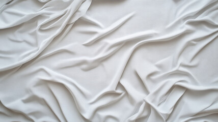 Fototapeta premium Elegant Draped White Fabric Texture Background