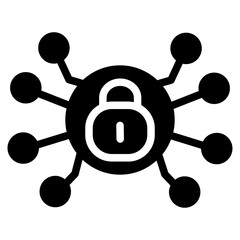 Cyber defense Solid Icon