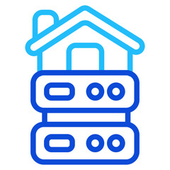 Data warehousing Duoline Icon