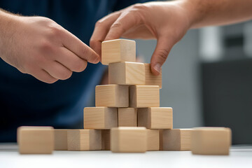 Building blocks crafted in creative configurations.