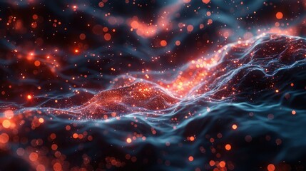 Obraz premium Abstract Red & Blue Lightscape