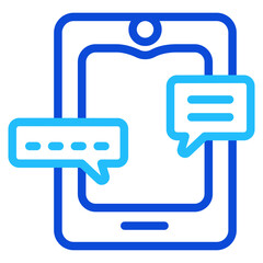 Obraz premium Live chat Duoline Icon