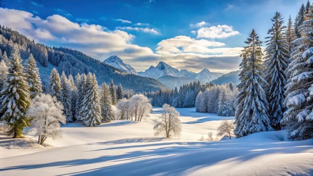 Winter landscape in Swiss National Park, Arven Wald , Swiss, National Park, Arven Wald, Winter, Landscape, Snow, Trees