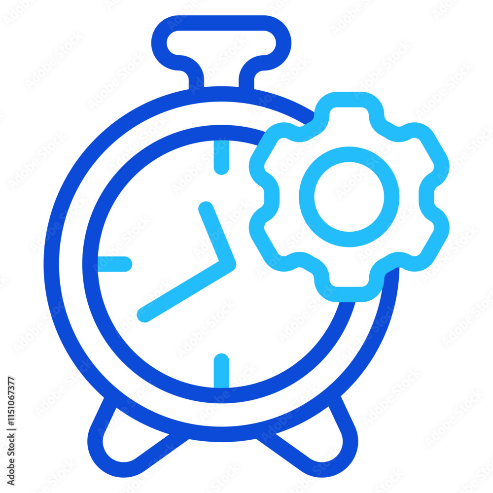 Wall mural Time management Duoline Icon