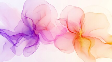 Abstract Colorful Floral Wave Design Illustration