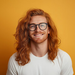 Obraz premium Celebrating achievement young man smiling in urban mall portrait photography bright environment joyful moment