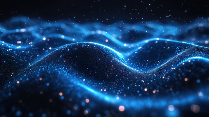 Obraz premium Technology-Inspired Dark Blue AI Stock Background for Innovation