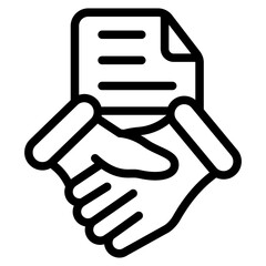 Joint venture Line Icon