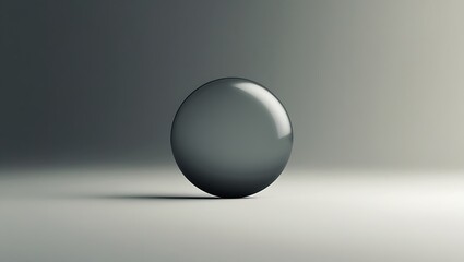 A single dark grey egg rests on a light grey surface