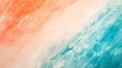 Fototapeta premium Abstract gradient artwork digital canvas turquoise and peach color blend contemporary art aesthetic viewpoint