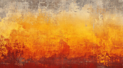 Rusty orange gradient flowing into muted yellow abstract art digital creation vibrant colors modern aesthetic artistic concept