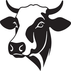 Black & White silhouette Cow