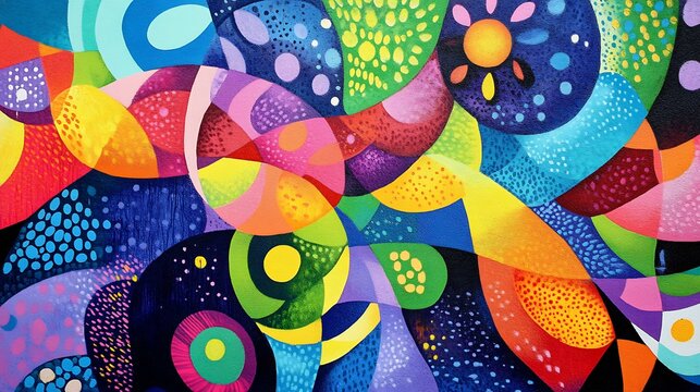 A group of young adults creating collaborative street art with vibrant colors