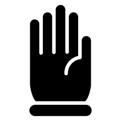 Obraz premium Safety Glove Icon, Black And White Glyph Icon Vector