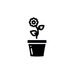 flower vase icon vector design template elegant style