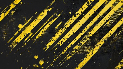 Distressed yellow lines on black.