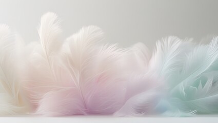 Obraz premium Soft Pastel Feathers Background Image