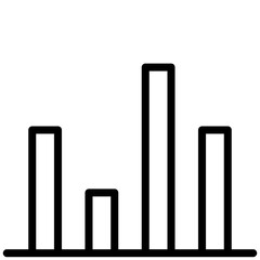 Graph Outline Icon, Business Infographic Outline Icon, Growing Graph Outline Icon, Statistic Graph.