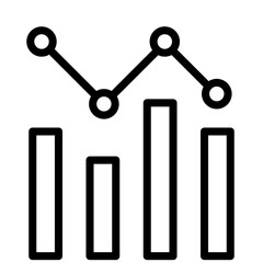 Graph Outline Icon, Business Infographic Outline Icon, Growing Graph Outline Icon, Statistic Graph.