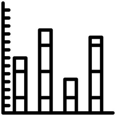 Graph Outline Icon, Business Infographic Outline Icon, Growing Graph Outline Icon, Statistic Graph.