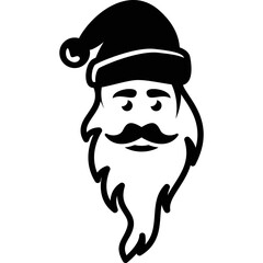 Simple vector icon Santa Claus