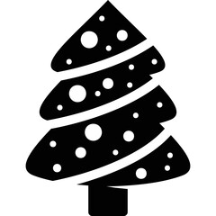 Simple vector icon Christmas tree

