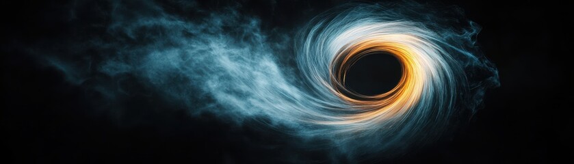Fototapeta premium A stunning depiction of a swirling black hole in space.