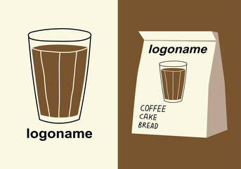 Coffee logo. Drawing. Illustrations