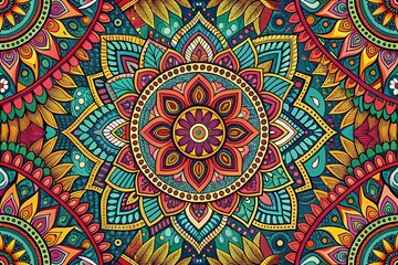 Bohemian Ornament Pattern - Panoramic Modern Ethnic Design
