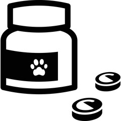 Simple vector icon animal vitamins
