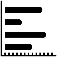 Fototapeta premium Graph Glyph Icon, Business Infographic Glyph Icon, Growing Graph Glyph Icon, Statistic Graph.