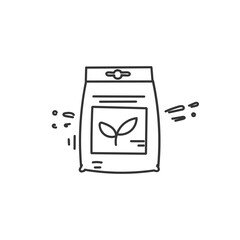seed fertilizer bag icon illustration