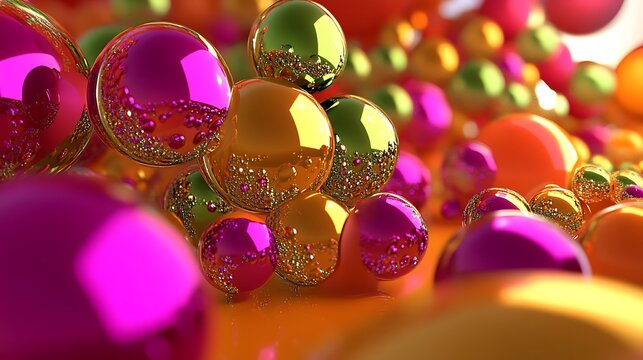 Glossy orbs.