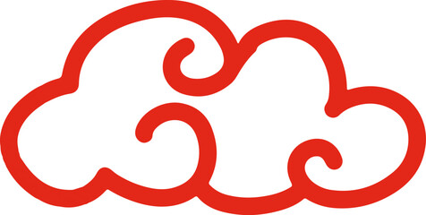 Happy Chinese new year 2025 clip art. Year of the snake with Chinese pattern, gold hanging lantern, fan, envelope