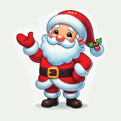 Christmas Santa Claus Isolated on white Background. Vector illustration. on white background -
