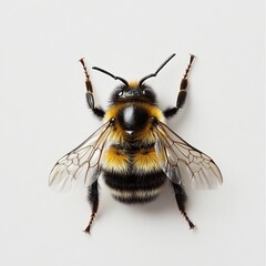 3D illustration of a bee on an isolated white background