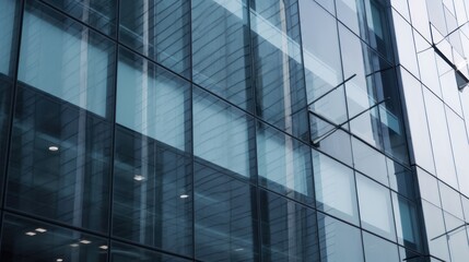 Modern building glass facade architectural detail