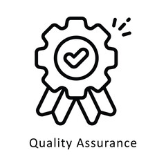 Quality Assurance  Vector Outline Icon. Eps 10 File