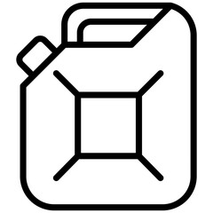 Jerrycan Icon, Black And White Outline Icon Symbol