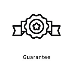 Guarantee  Vector Outline Icon. Eps 10 File