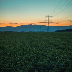 Rural lucerne at dusk