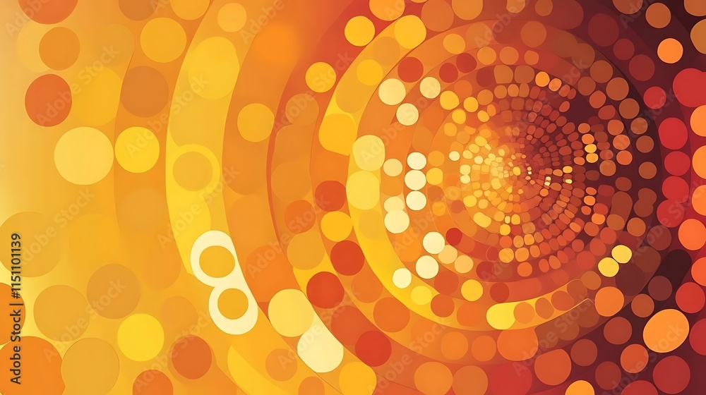 Aufkleber abstract orange circles pattern.
