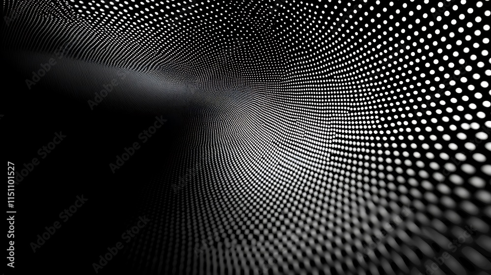 Aufkleber dot grid tunnel effect.