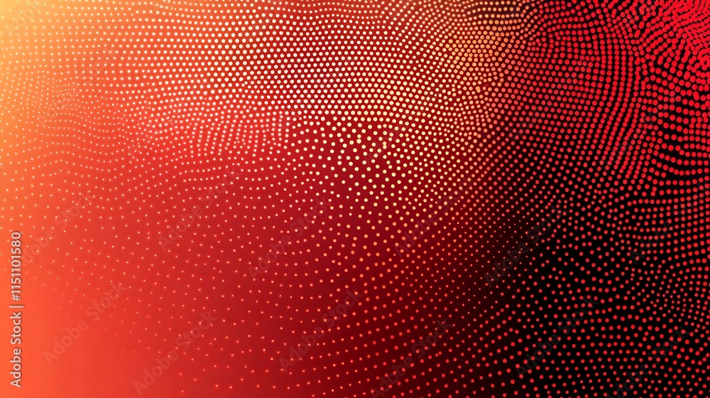 Poster Abstract red and gold particle background.