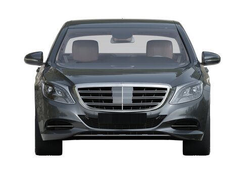 3d render: Car White Blank Template, 3d White Car Icon