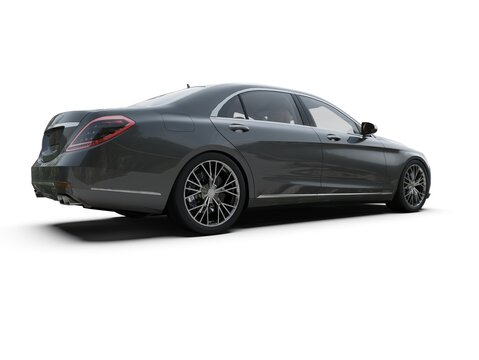 3d render: Car White Blank Template, 3d White Car Icon