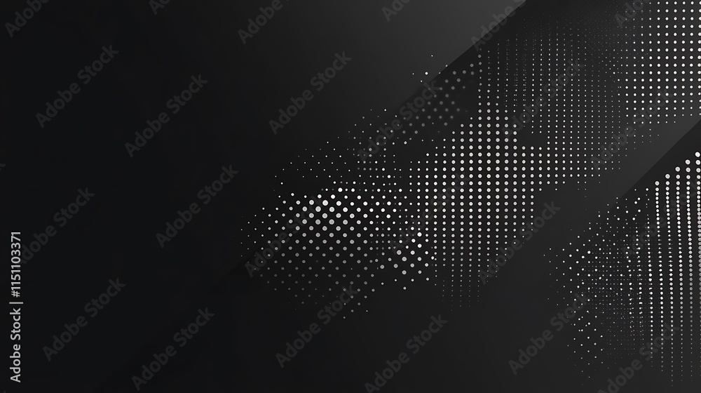 Aufkleber abstract black background with halftone dots.