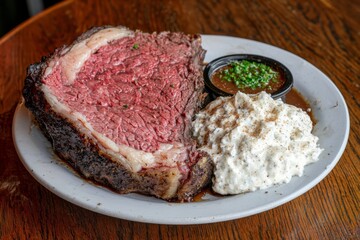 Delicious Prime Rib Roast Dinner with Creamy Horseradish Au Jus